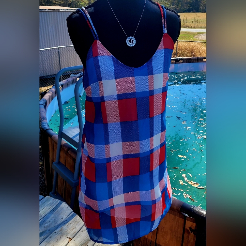 Peppermint Red and Blue Plaid Dress